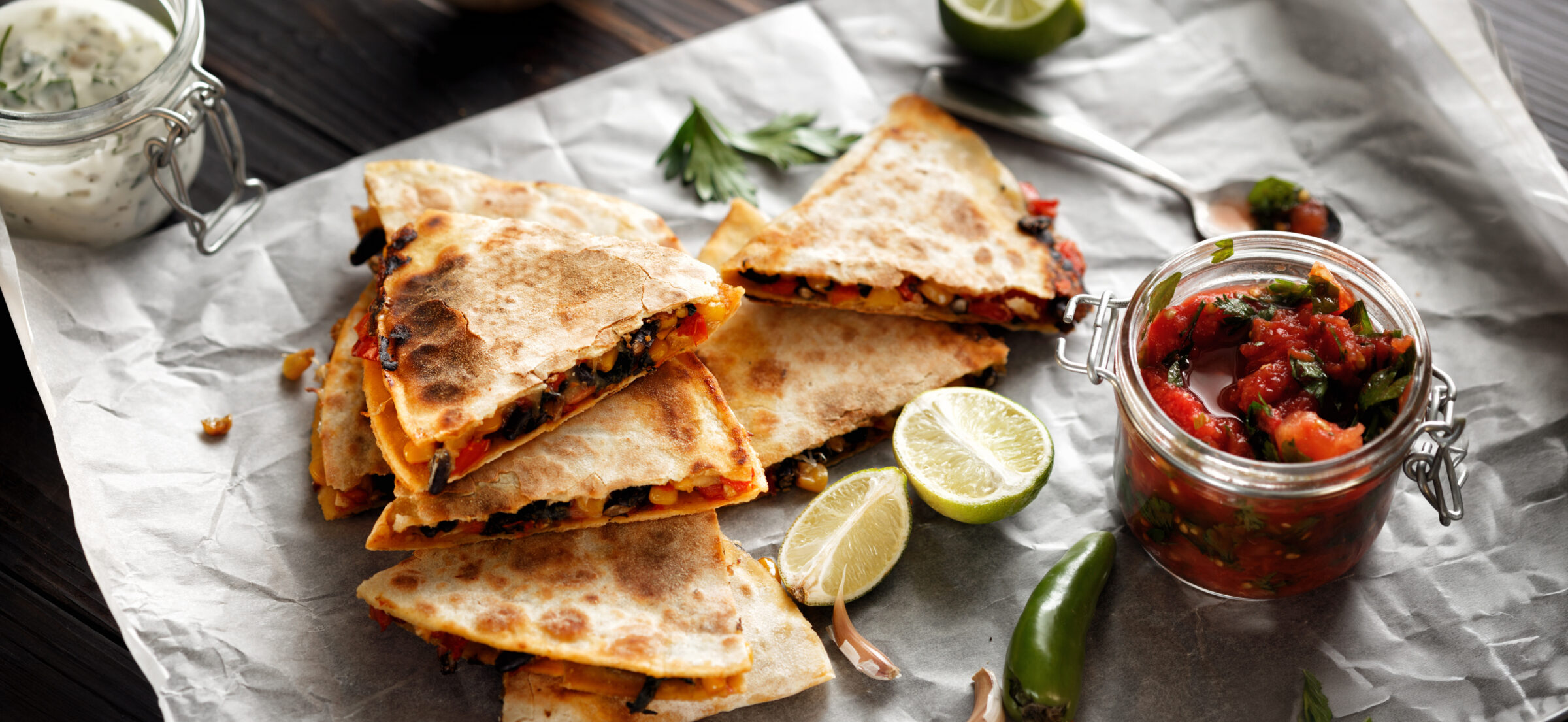 Loaded Gluten Free Veggie Quesadilla