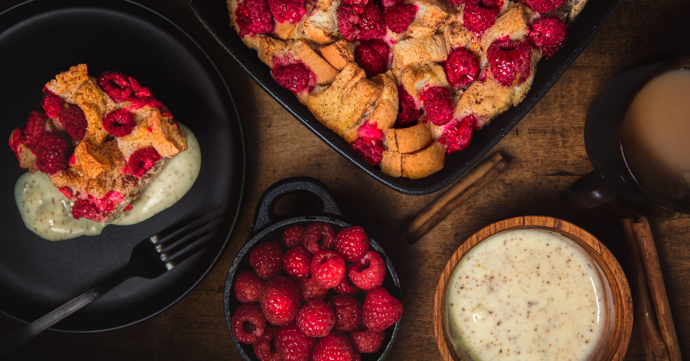 Vegan Low Carb Raspberry Vanilla Bread Pudding